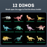 Gamerside Dino Eggs Dig Kit, 12 Glow in The Dark Dinosaur Eggs Dig Kit Excavation Set, Dinosaur Toys for Kids 6-8 8-12, Educational STEM Archaeology Science Kits - Easter Gift for Boys Girls Gamerside