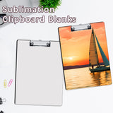 6 Pack Sublimation Clipboard Blanks Bulk MDF Sublimation Clipboard A4 Letter Size 8.8'' x 12.4'' Sublimation Teacher Blanks for Office Products DIY Handmade Craft Sublimation Ornaments Blanks AiDiYGECO