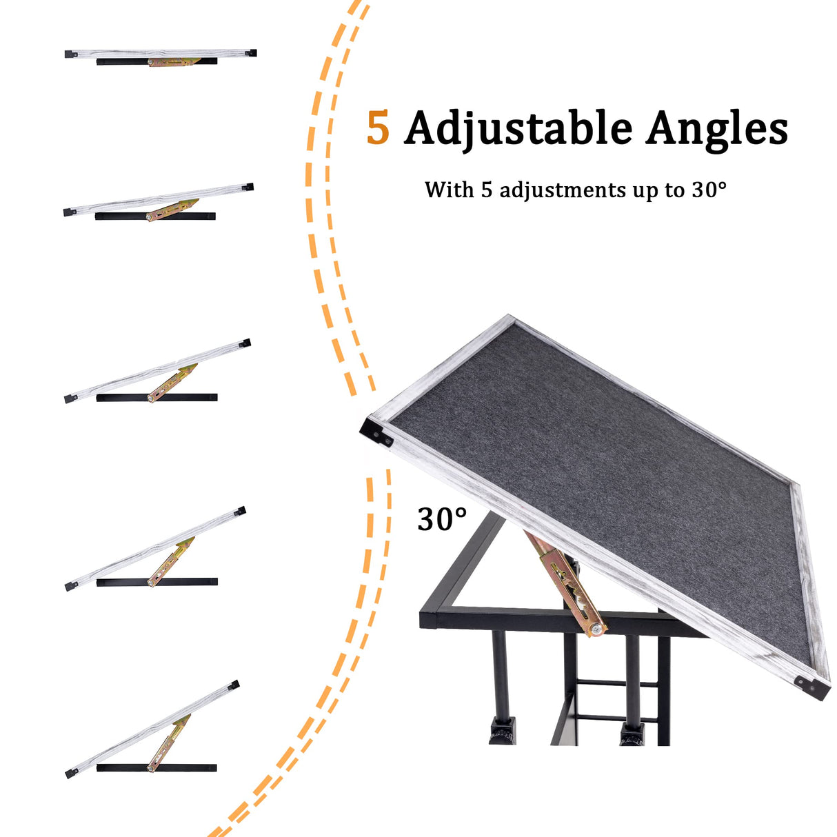 Becko US 1500 Piece Jigsaw Puzzle Table with Legs, Adjustable & Stand Up Puzzle Tables, with 5 Tilting Angle & Height Adjustment, Wood Jigsaw Puzzle Board with Cover Mat, Enclosed with 4 Wheels Becko US
