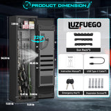 4-6 Rifle Gun Safe, Biometric Gun Safe, 54" Long Gun Safe for Rifles and Pistols, Quick Access Gun Cabinet for Rifles and Shotguns with Backlit Keypad, Dual Alarm System and 3 Gun Racks Luzfuego