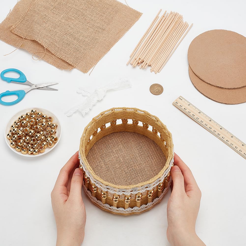 FREEBLOSS Macrame Cord Woven Basket Kit for Beginners Storage Basket DIY Storage Bins Basket Making Supplies DIY Basket Organizer for Bedroom FREEBLOSS