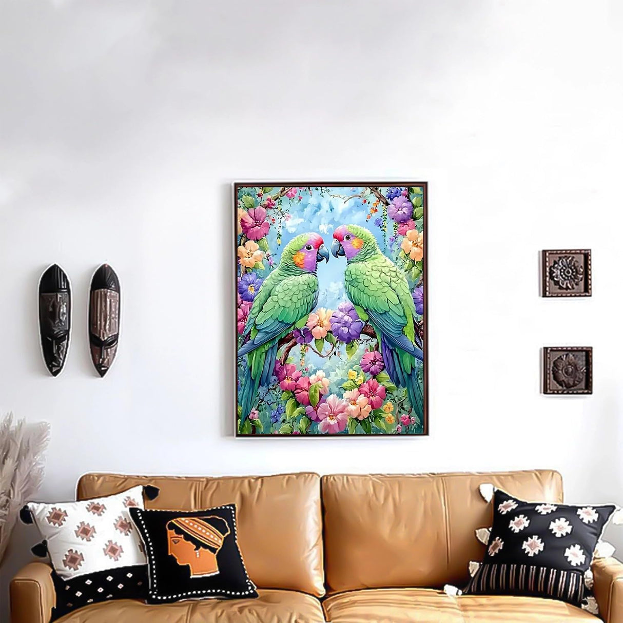 Bird Diamond Art Kits for Adults Beginner, Valentine's Day DIY Modern Diamond Painting Kits 5D Two Birds Diamond Dots Gem Art Crafts with Tools,Round Full Drill Crafts for Home Decor&Gift-12x16in BAWKENTON