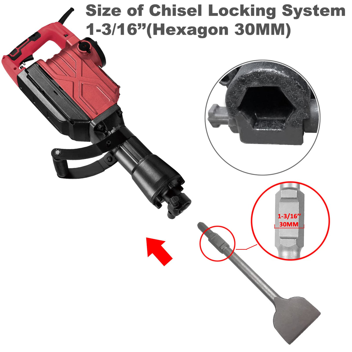 HIGOSPRO 4 Inch Wide Tile & Thinset Scaling Chisel for Demolition Jack Hammers Alloy Steel Construction,4" x 16" REMOVAL Chisel, 16 Inch Long, HIGOSPRO