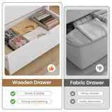 HAUOMS Modern 4 Drawer Dresser, White Chest of Drawers for Bedroom,Closet Dressers with Drawers for Living Room, Entryway, Hallway HAUOMS