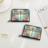 Anti-demagnetization Credit Card Holder, 5D DIY Diamond Art Painting Zipper Credit Cards Wallet for Women Accordion Card Cases Holder KeyChain Wallet-2PCS WoodArtSupply