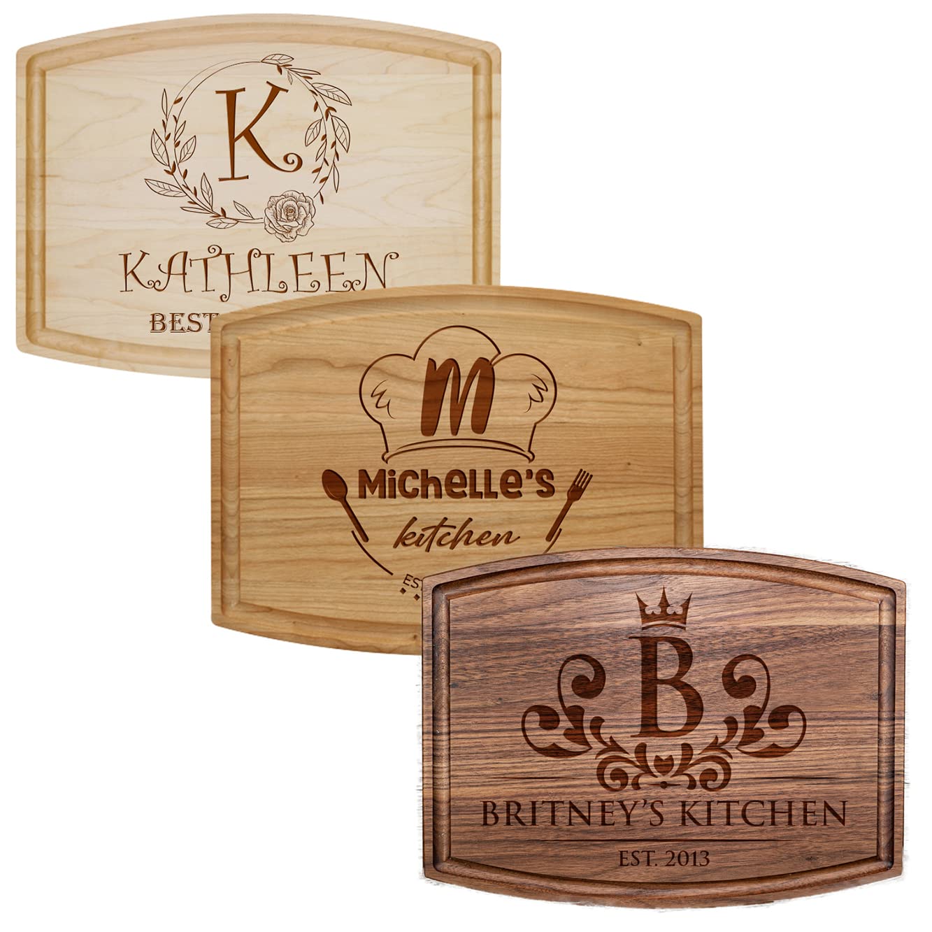 Tayfus Personalized Cutting Boards, Custom Engraved Wooden Kitchen Board, Solid Wood Handmade Cutting Board - Customizable Name And Date - Gift for - WoodArtSupply