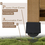 Outdoor Storage Cabinet Waterproof with Shelves, Storage Box with Lockable Doors, Wood & Metal Patio Yard Pool Garden Storage Cabinet Organizer, Gifts for Women Men PetsCosset