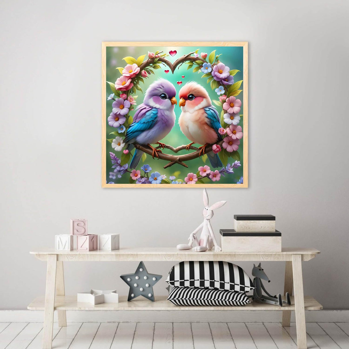 Legrace Bird Diamond Art Painting Kits for Adults - Full Drill Diamond Dots Paintings for Beginners, Round 5D Paint with Diamonds Pictures Gem Art Painting Kits DIY Adult Crafts Kits 14x14inch Legrace