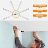 Neoteck 12 inch/30cm Stainless Steel Digital Angle Finder Protractor Ruler with Data Holding Function for Woodworking Construction Repairing Neoteck