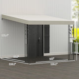 Outsunny 10' x 10' Outdoor Pergola Canopy, Metal Patio Canopy with Weather-Resistant Fabric and Drainage Holes for Backyard, Garden, Porch, Beach, Cream White Outsunny