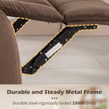 INZOY Manual Reclining Sofa Set, Included Wall-Hugger 2 Seat Recliner Loveseat and Wall-Hugger 3 Seat Recliner Sofa Coach, Modern 3 Reclining Sofa Couch for Living Room Furniture, Brown, 2+3 INZOY