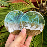 RESINWORLD 25-Cavity Set of Large + Medium + Small Shiny Flat Circle Silicone Mold, Drilled Round Earrings Pendant Mold, Keychain Resin Mold, Pet Tag Mold ResinWorld