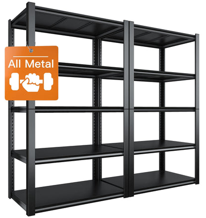 Raybee Garage Shelving 2000LBS Heavy Duty Storage Shelves Adjustable 5 Tier Metal Shelves for Storage Garage Shelves Storage Rack Shelving Unit Pantry Shelf for Kitchen, 32"W x 16.5"D x 63"H, - WoodArtSupply