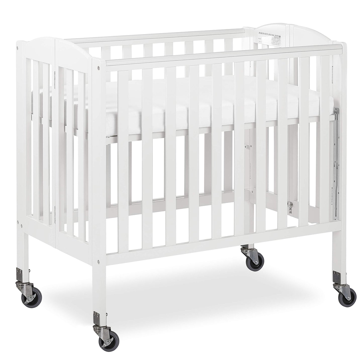 Dream On Me 3-in-1 Folding Portable Crib, White, Large