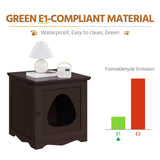 Yaheetech Cat Litter Box Enclosure, Litter Box Furniture Hidden with Towel Bar, Wooden Cat Washroom, Dog Proof Cat Litter Box Cabinet, Indoor Cat House, Side End Table, Espresso Yaheetech