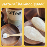 4 Pcs Small Wooden Spoons，3.5 Inch Mini Handmade Bulk Nature Tiny Spoons Little Wooden Teaspoons for Jars Sugar Creamer Honey Spices Salt Kitchen Supplies Qixiang CB