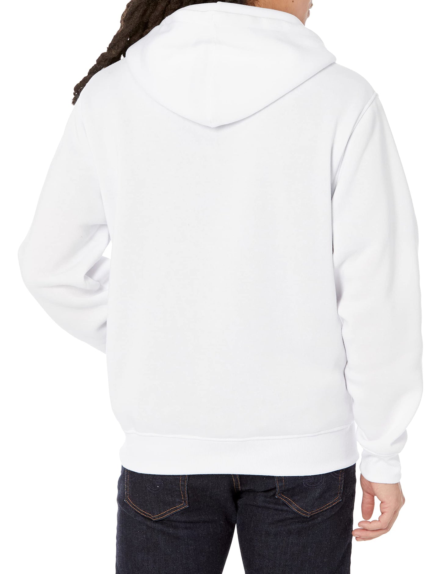 Southpole Men's Basic Fleece Hoodie Sweatshirts-Pullover & Zip Up, White, Large