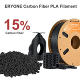 ERYONE Carbon Fiber PLA Filament 3D Printer PLA Filament 1.75mm +/- 0.03mm, PLA-CF Filament 1KG Cardboard Spool(2.2LBS), Black ERYONE