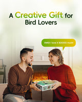 Hibird 4K HD Smart Bird Feeder Camera Solar Powered, 2.4G/5G Dual WiFi Wireless Outdoor, 6X Slow Motion Auto Bird Video Capture, Instant Notifications, AI Identify 10000+ Species for Bird Lover Camojojo