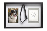 Pearhead Pawprints Collar Frame, Pet Keepsake Photo Frame, Clay Pawprint and Collar Frame, Pet Memorial Picture Frame Pearhead
