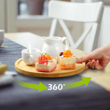 Mumufy 6 Pcs Lazy Susan Turntable Organizer Round Lazy Susan Turntable Tray for Kitchen Counter Pantry Table Organization Cabinet Bathroom(Bamboo,10 Inch) Mumufy