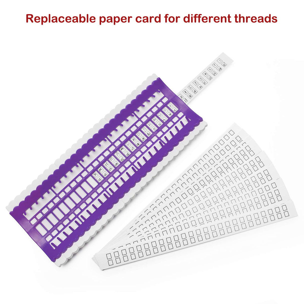 50 Positions Floss Organizer Embroidery Shelf, Luxiv Thread Organizers for Cross Stitch Embroidery Thread Holder with 15Pcs Replaceable Paper Card Sewing Needle, Embroidery Floss Organizer Luxiv