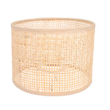 Baluue Rattan lampshade Drum lamp Shades Rattan Light Fixture Wicker lampshade Bedside lampshade lamp Victorian lamp Shade Hand Woven Rattan lamp Cover e27 Hanging Light kit Baluue
