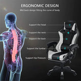 TBQATNTS Gaming Chair with Speakers,Led Gaming Chair,Ergonomic Pro Gaming Chair with Full Massage Lumbar Support Bluetooth Speakers Backrest Adjustable/Gaming Chairs for Adults,Red TBQATNTS