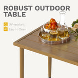 DWVO 6 Pieces Patio Furniture Set, L Couch Outdoor with Coffee Table&Washable Cushions, Outdoor Patio Sectional Wicker Rattan Conversation Sectional Set for Garden Yard Pool Beige DWVO