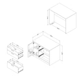 South Shore Myro Kitchen Island Faux White Marble and Blonde Oak, Contemporary South Shore