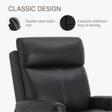 KISLOT Leather Recliner Chair for Adults Wall Hugger RV Recliner with USB Charging Ports Electric Power Reclining Sofa for Living Room Home Theater Seating Bedroom KISLOT
