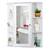 ZENY Bathroom Cabinet with Mirror Wall Mount Medicine Cabinet with 2 Tier Inner Adjustable Shelves Wooden Storage Cabinets Organizer ZENY