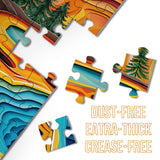 Sunset National Parks Puzzles for Adults 1000 Piece Nature Puzzles, Colorful Yellowstone Landscape Jigsaw Puzzle, Beautiful Hot Spring Scenic Plant Puzzle BBOLDIN