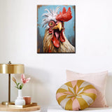 Tucocoo Farm Animal Paint by Bumbers for Adults Framhouse Chicken DIY Paint by Numbers Acrylic Paint Canvas Kitchen Decor Funny Rooster Painting Kits Framhouse Art 16x20 Inch （Without Frame ） Tucocoo