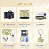 16Pcs Sublimation Charm Accessories for Cup,Sublimation Blanks Bulk Stanley Cup Charm for Tumbler Cup Sublimation Keychains Charm Sublimation Keychains MDF with Chain Jump Ring DIY Crafts (Rectangle) KKSUBCA