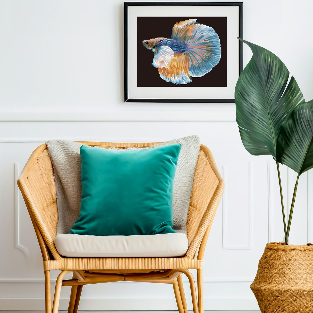 DIAMOND DOTZ Luminous Fish Diamond Painting Kits for Adults - Diamond Art Kits a Relaxing Creative Craft Kit with Dotz Gems 14.6"x18.5" DIAMOND DOTZ