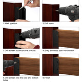 Sumnacon Deck Railing Bracket Connectors 24 pcs Stainless Steel Railing Bracket for 2''x4'' Wood Post Sturdy Railing Connectors with Screws for Fence Black Railing Bracket Kit for Deck Project Sumnacon