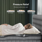 King Size Mattress, 14 Inch King Mattress in a Box, Memory Foam Hybrid Mattresses with Individual Pocket Spring, Pressure Relief, Optimal Edge Support & Motion Isolation, Breathable, CertiPUR-US SUAYEA