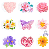 9 PCS Flower Candle Molds Rose Silicone Candle Mold Flower Shapes Moldes De Rosas Silicona para Velas for Soy Wax, Beeswax, Candle Making, Resin Craft Aifong