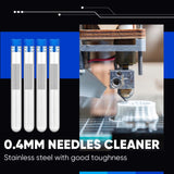 48 Pieces 3D Printer Nozzle Cleaning Kit 0.4 mm Stainless Steel Nozzle Cleaning Needles 3D Printer Nozzle Cleaner for 3D Printer Accessory Hotop