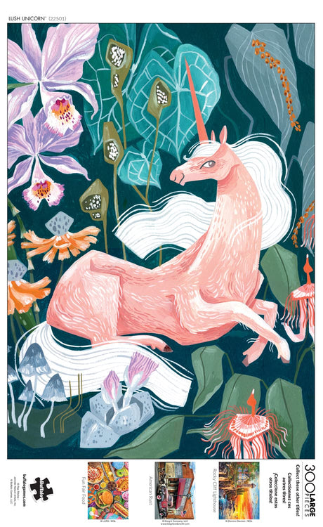 Buffalo Games - Rae Ritchie - Lush Unicorn - 300 Piece Jigsaw Puzzle for Adults -Challenging Puzzle Perfect for Game Nights - Finished Size is 21.25 x 15.00 Buffalo Games