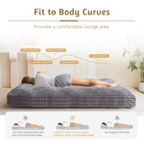 YOSHOOT 6 Inches Futon Mattress Full Size, Thick Futons Sofa Bed Couch, Floor Mattress for Adults, Shredded Foam Filling(Frame Not Included), Medium Firm YOSHOOT