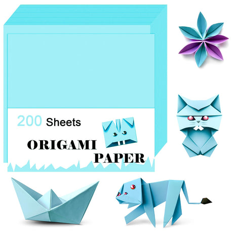 Origami Paper Double Sided Color 200 Sheets,6x6 inch Origami Paper 20 Colors,Origami Paper kit for kids Ages 5-8 8-12,Colored Paper Kit Gifts for Beginners (Colorful) YINUOYOUJIA
