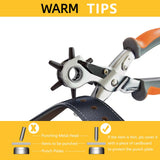 Leather Hole Punch, BILLION GOLD Heavy-Duty Belt Hole Puncher, Multi Sizes Hole Punch Tool for Leather, Belt, Watch Straps, Saddle, Cards BILLION GOLD