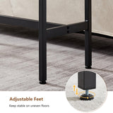 Tatub Bar Table and Chairs Set of 2, Industrial Sofa Table with Stools, 3 Piece Counter Height Small Dining Table Set for 2, Pub Table and Chairs Set of 2, Gray Tatub