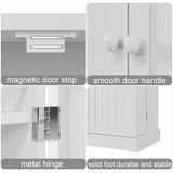 HOME BI 64" Kitchen Pantry Cabinet, Tall Freestanding Pantry with Glass Doors,Wooden Food Pantry Storage Cabinet for Home Kitchen, Dining Room, Living Room, White HOME BI