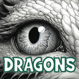 Dragons: Dragon Adult Coloring Book with 50 Beautiful Fantasy Dragon Scenes WoodArtSupply