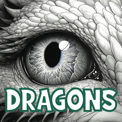 Dragons: Dragon Adult Coloring Book with 50 Beautiful Fantasy Dragon Scenes