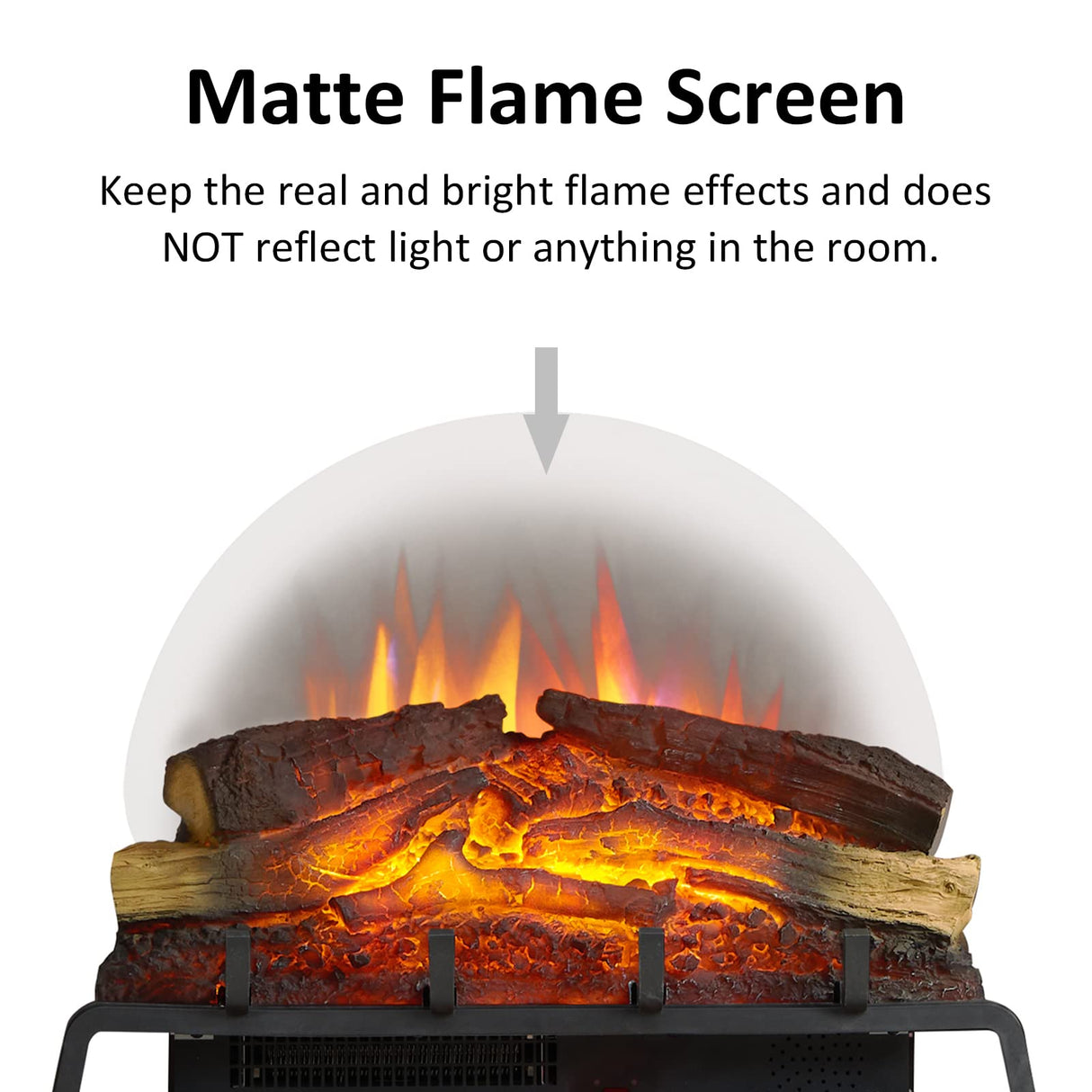 LegendFlame 25" W Free Standing Electric Fireplace Log Set (EF484), Fireplace Insert, Heater 750W/1500W, Crackling Sound, Remote Control… Legend Flame