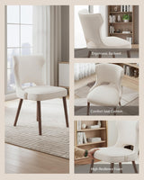 Homixis Wooden Dining Chairs Set of 4, Farmhouse Dining Room Chairs, Modern Kitchen Chairs, Upholstered Chair for Restaurant & Cafe, Beige Homixis